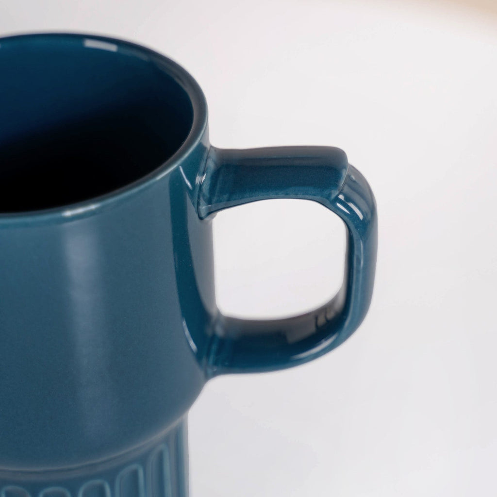 Ribelle Ceramic Stackable Mug Set Of 4 Deep Blue 270ml