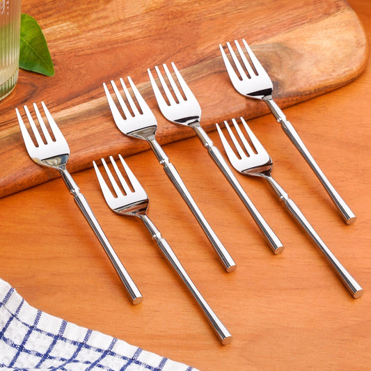 Minimalist Stainless Steel Fork Set Of 6