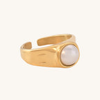 Bold Pearl Adjustable Ring