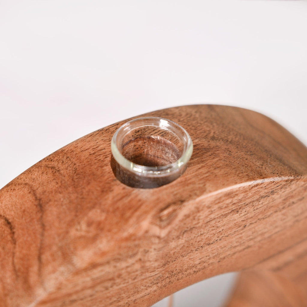 Ring Table Top Test Tube Wooden Vase