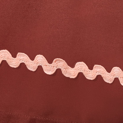 Madeline 6 Seater Cotton Tablecloth With Rick Rack Maroon 209x160cm