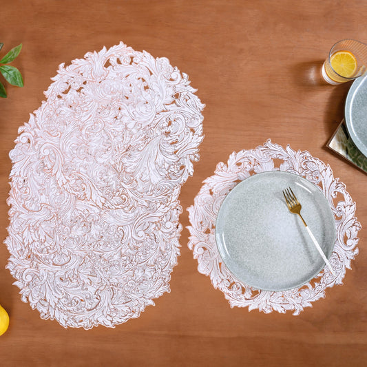 Rose Luxe Round Tablemat Set Of 6