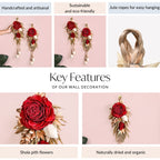 Organic Rose Festive Wall Decor Set Of 2