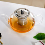 Round Transparent Teapot With Strainer 800ml