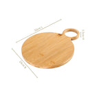 Mod Round Bamboo Serving Platter With Handle 12 Inch