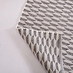 Boho Weave Floor Runner Cotton Mat Brown White 134x50cm