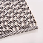 Boho Weave Floor Runner Cotton Mat Brown White 134x50cm