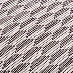 Boho Weave Floor Runner Cotton Mat Brown White 134x50cm