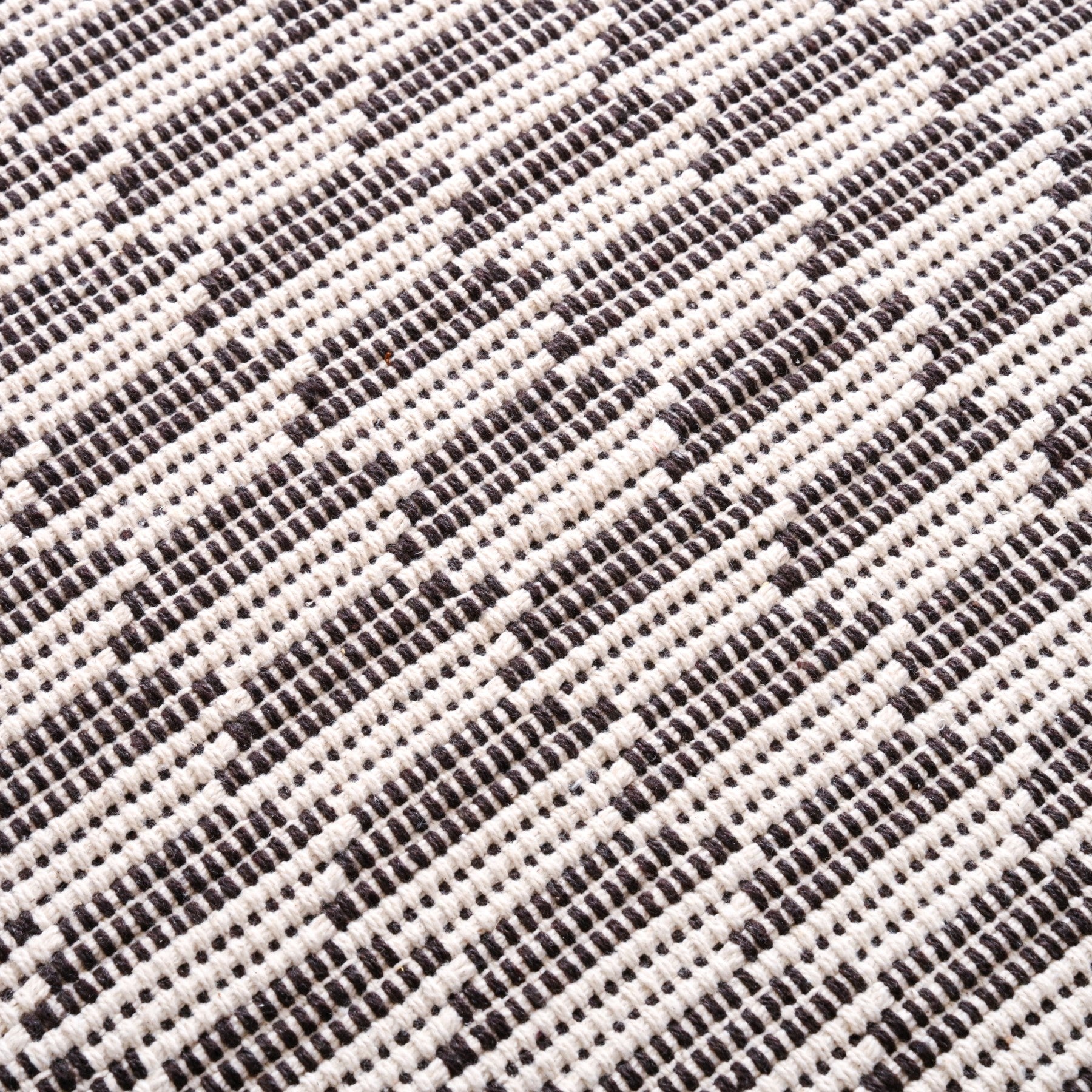 Boho Weave Floor Runner Cotton Mat Brown White 134x50cm