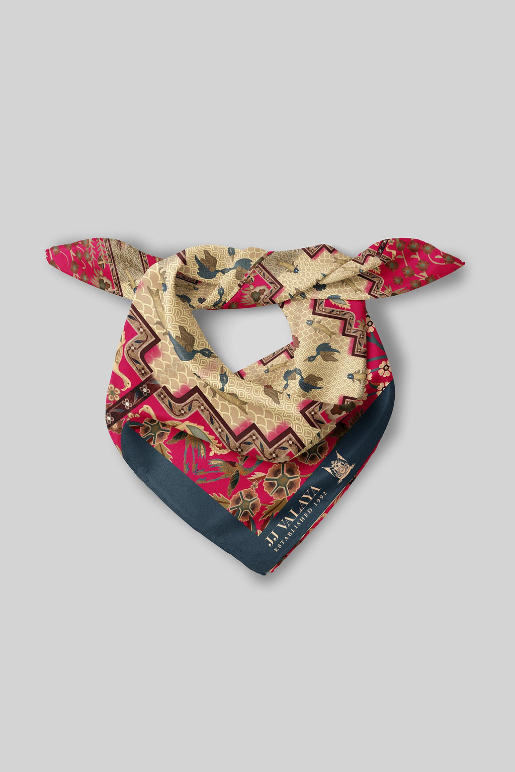 Fuchsia Pink Printed Scarf