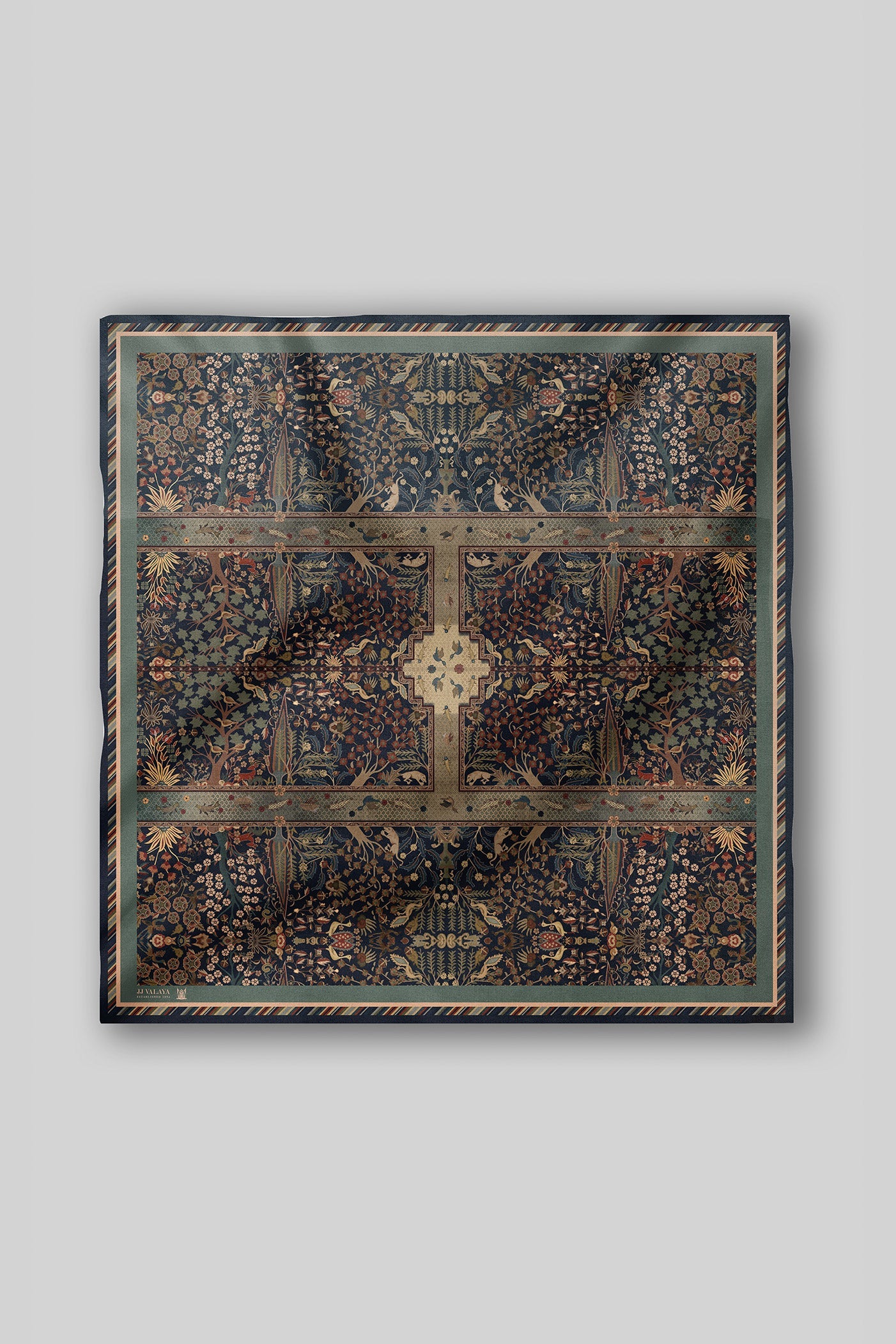 Black - Multi Hued Printed Scarf