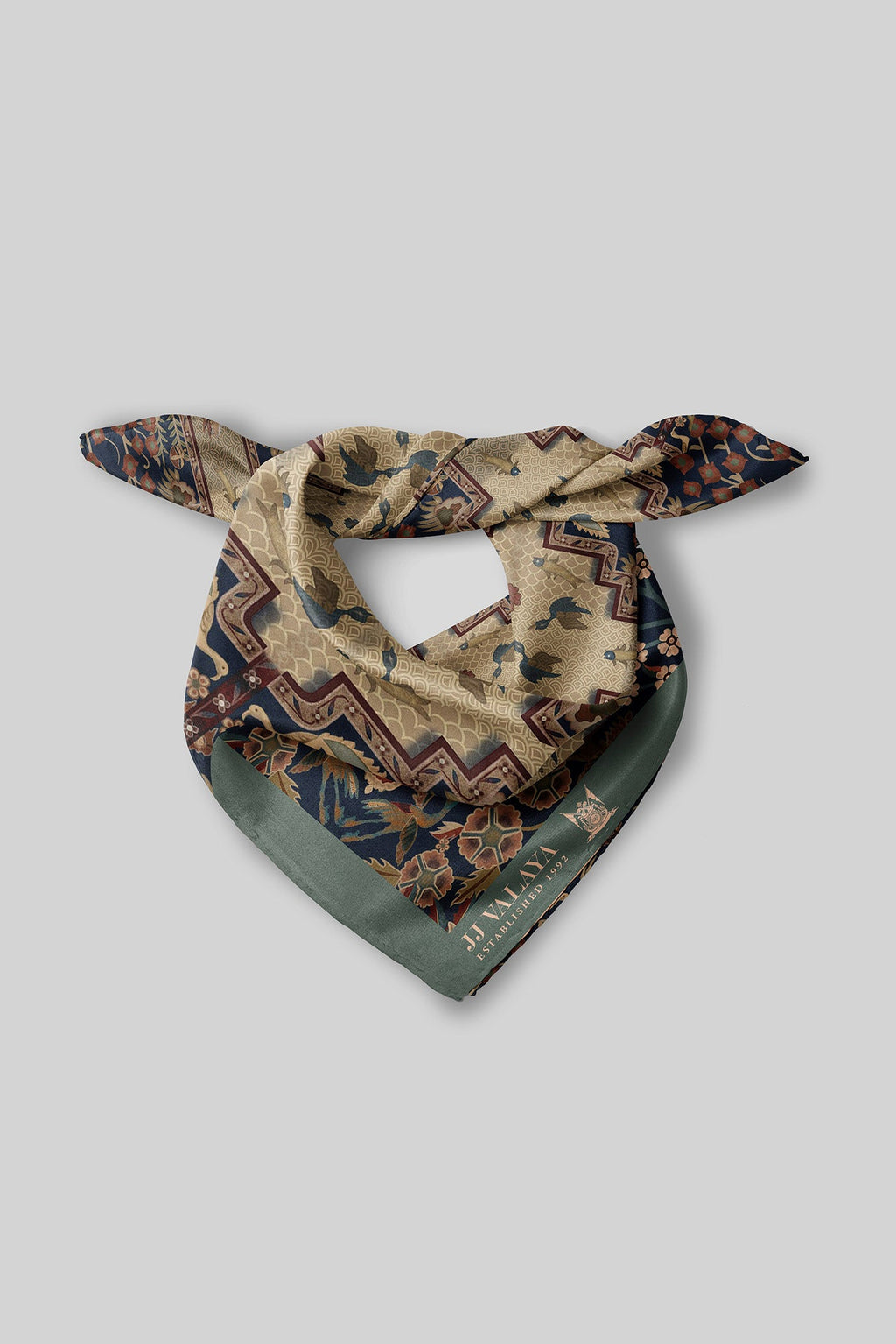 Black - Multi Hued Printed Scarf