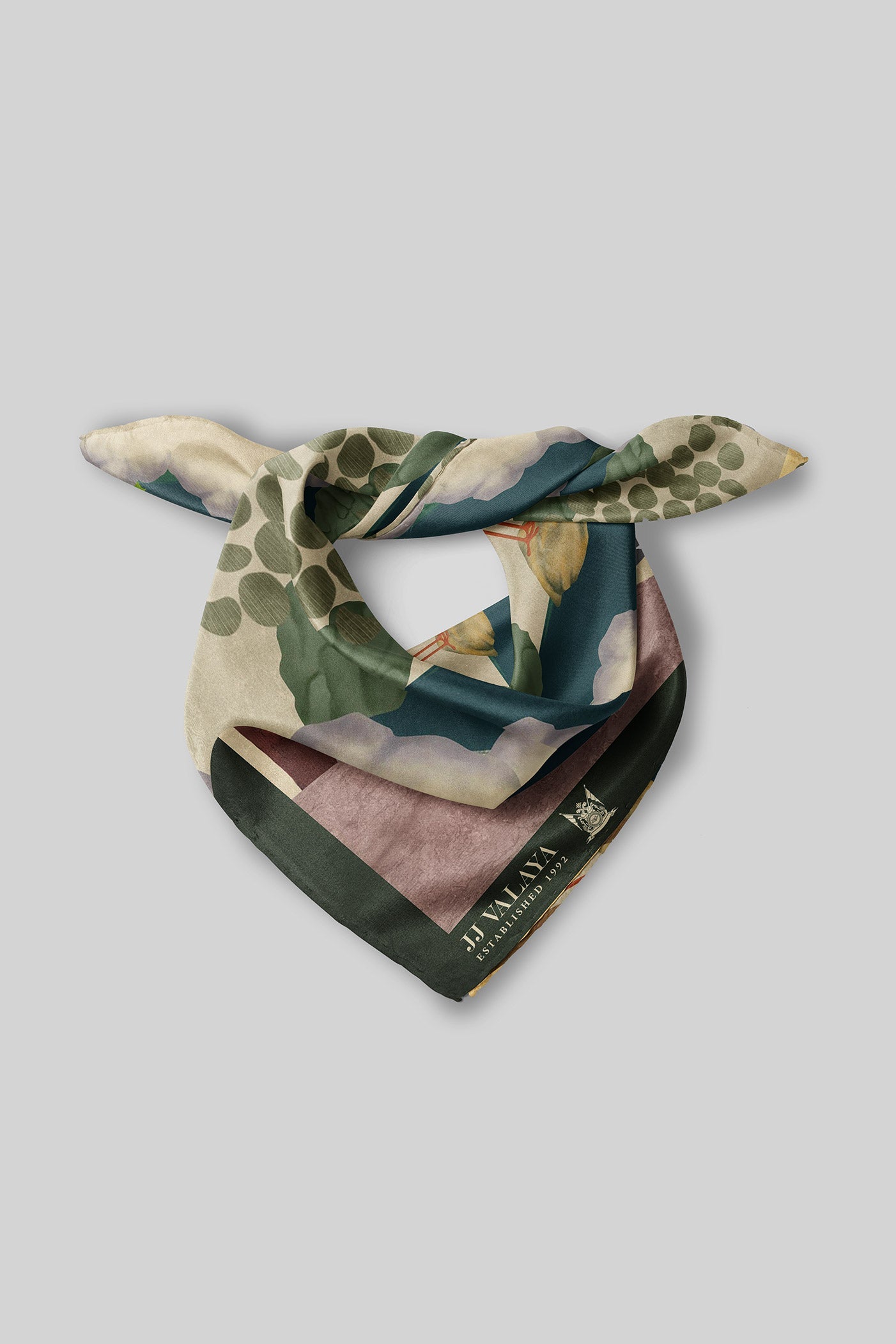 Creme Ivory Printed Scarf