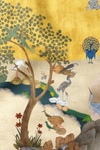 Canary Yellow - Ivory Printed Scarf