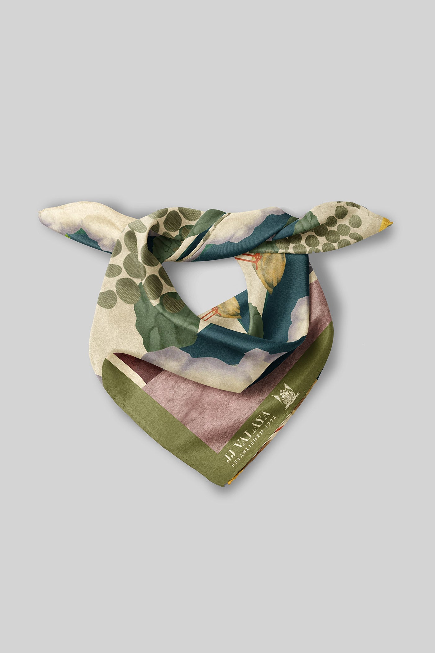 Canary Yellow - Ivory Printed Scarf