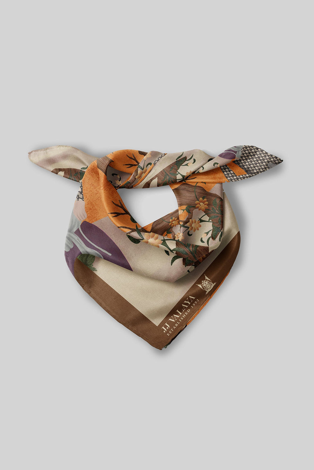 Deep Saffron Printed Scarf