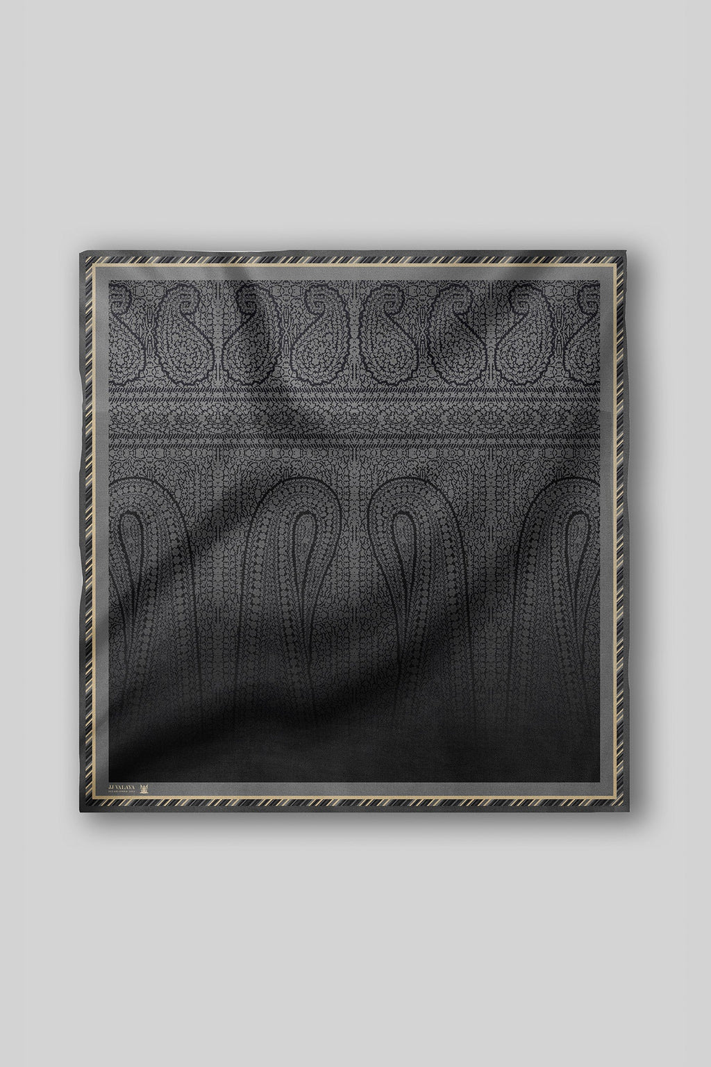 Charcoal Black Ombre Printed Scarf