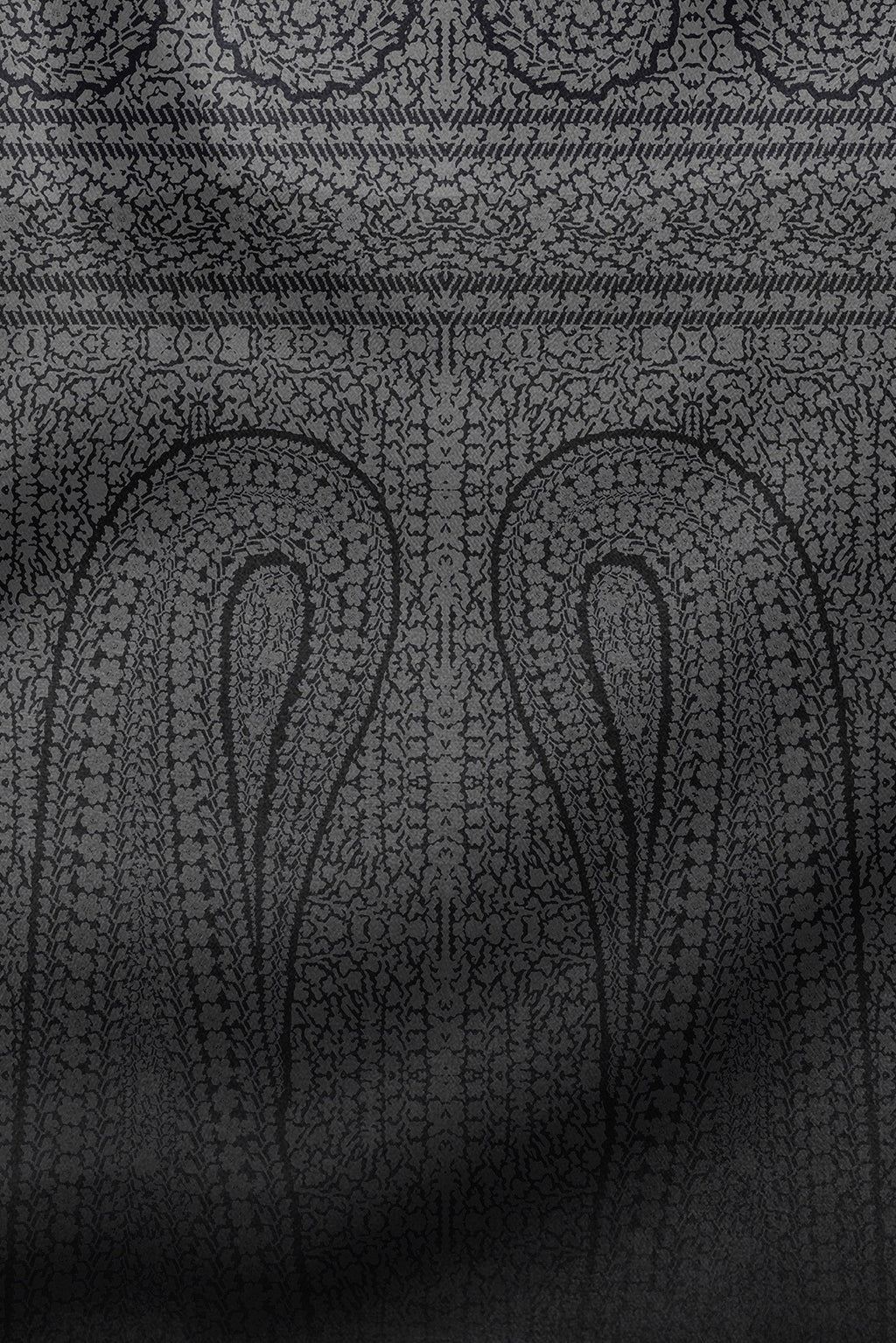 Charcoal Black Ombre Printed Scarf