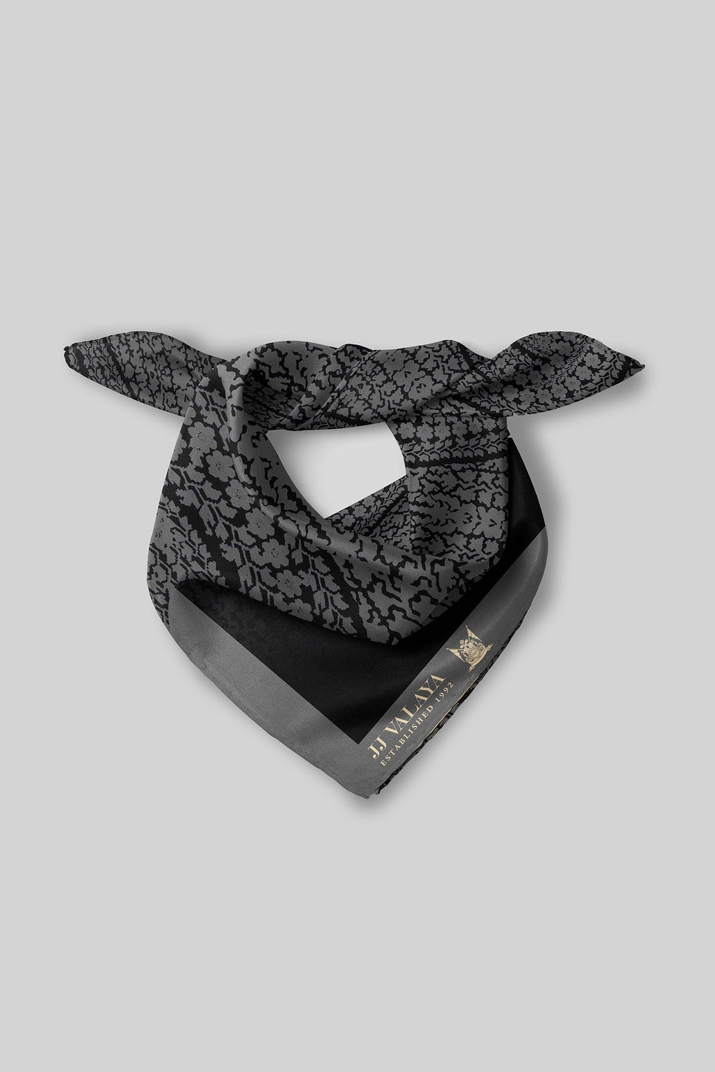 Charcoal Black Ombre Printed Scarf