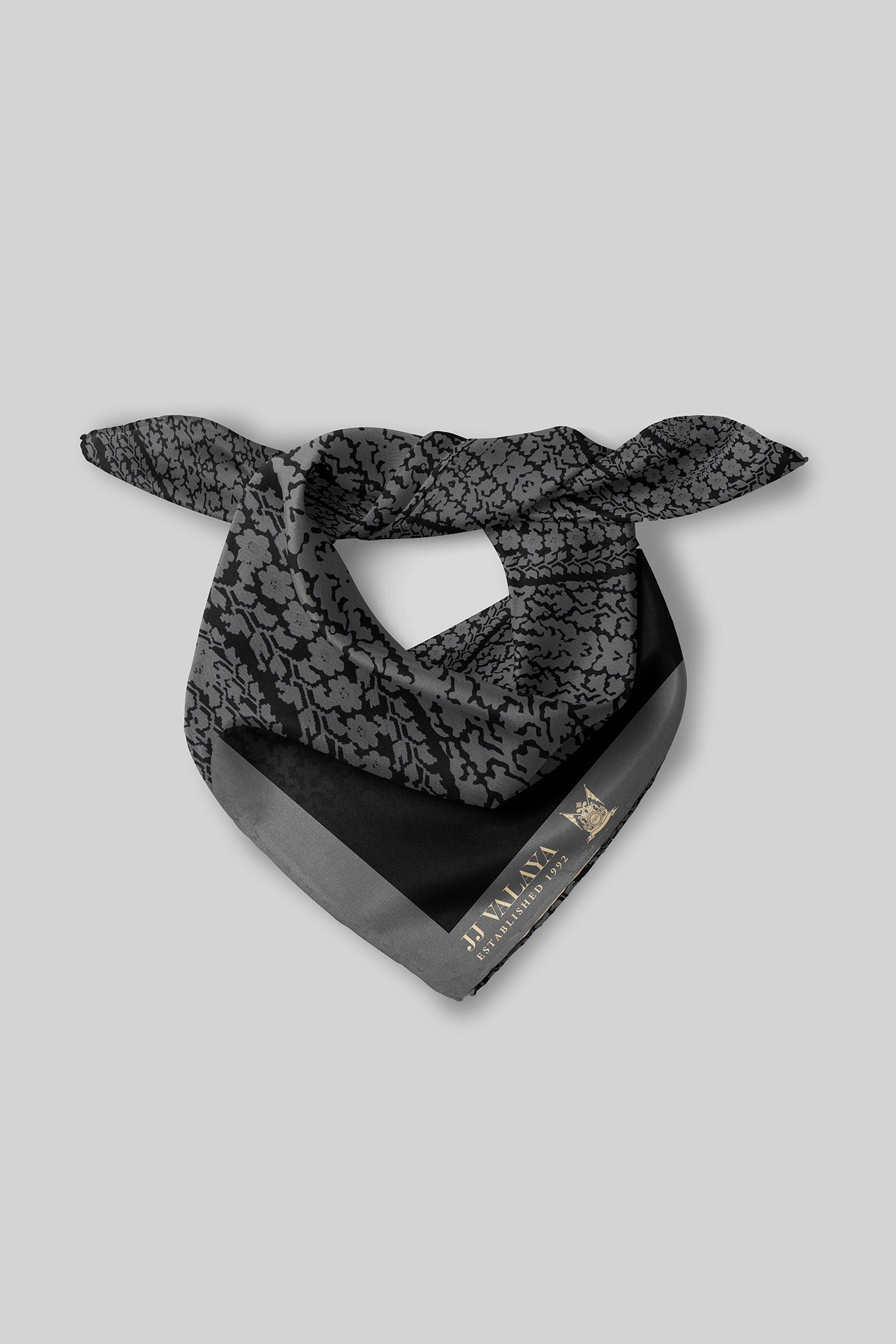 Charcoal Black Ombre Printed Scarf