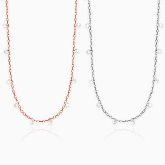 Silver and Rose Gold Regal Queen Duo