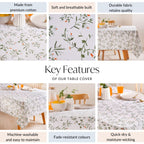 Arancia 8 Seater Floral Cotton Table Cover 274x152cm