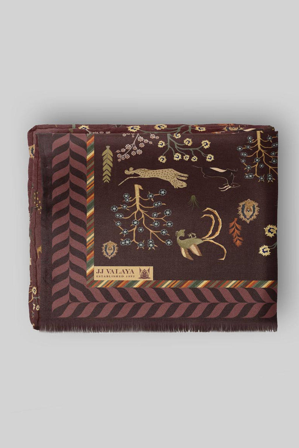 Burgundy Ombre Cashmere Shawl