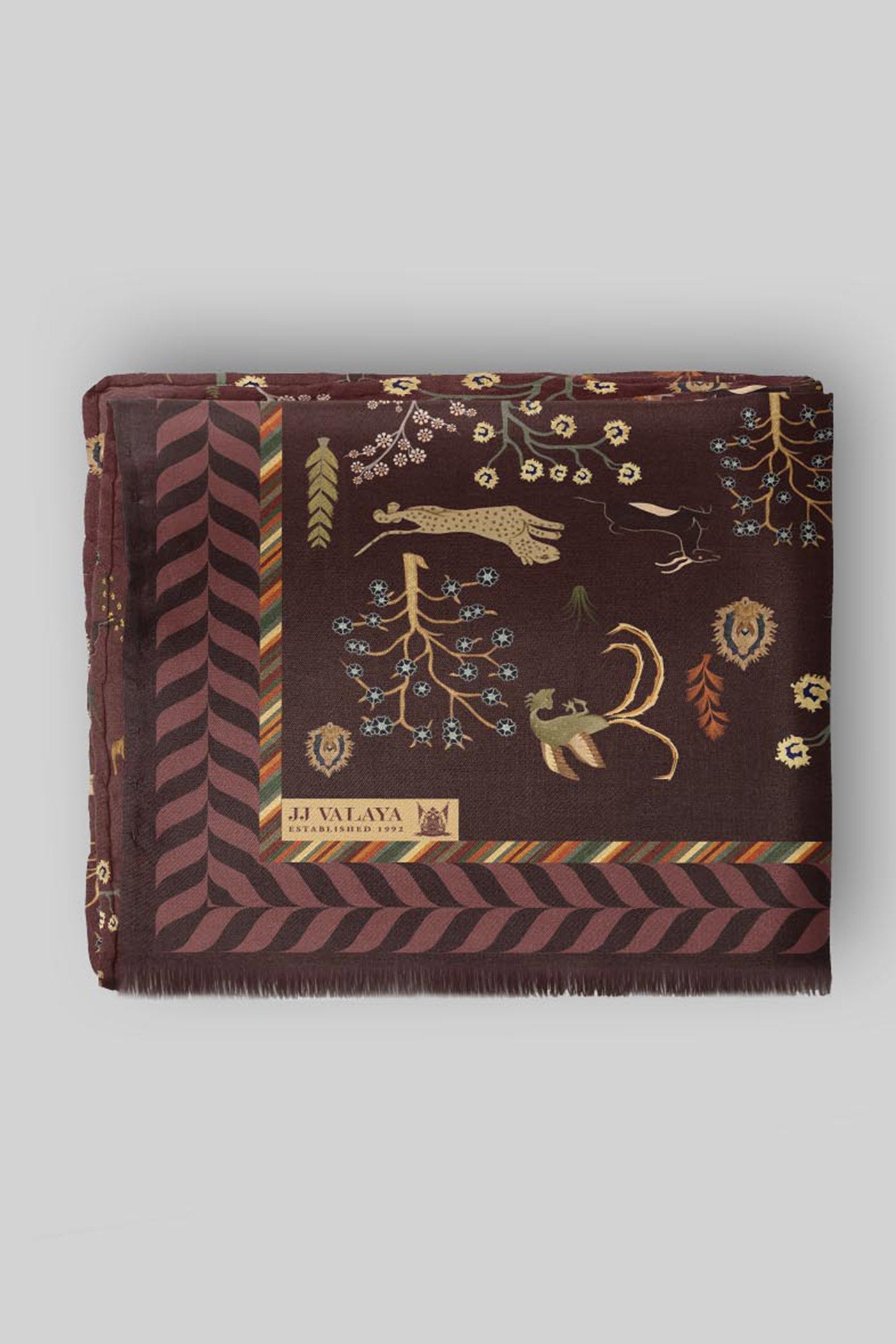 Burgundy Ombre Cashmere Shawl