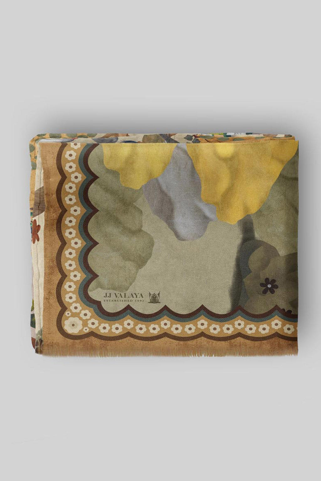 Earthy Mustard Cashmere Shawl