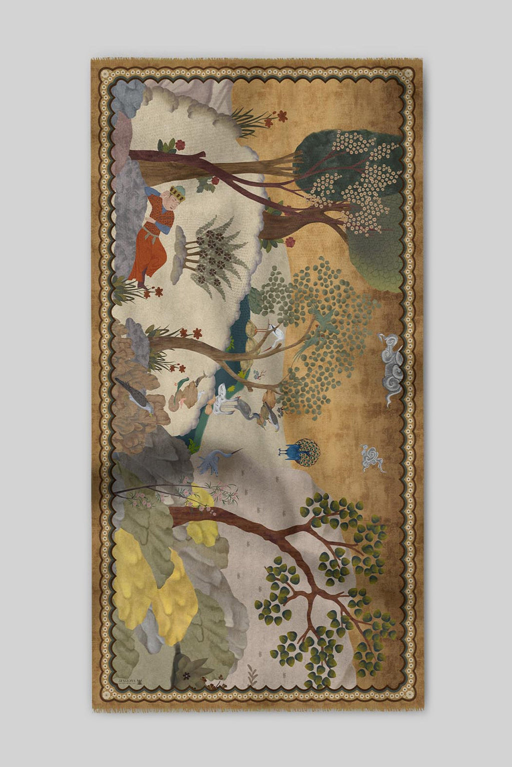 Earthy Mustard Cashmere Shawl