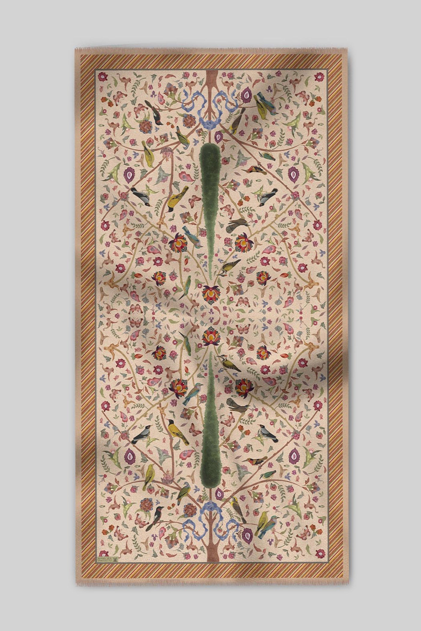 Blush Ivory Cashmere Shawl