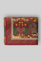 Crimson Red - Orange Ombre Cashmere Shawl