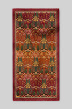 Crimson Red - Orange Ombre Cashmere Shawl