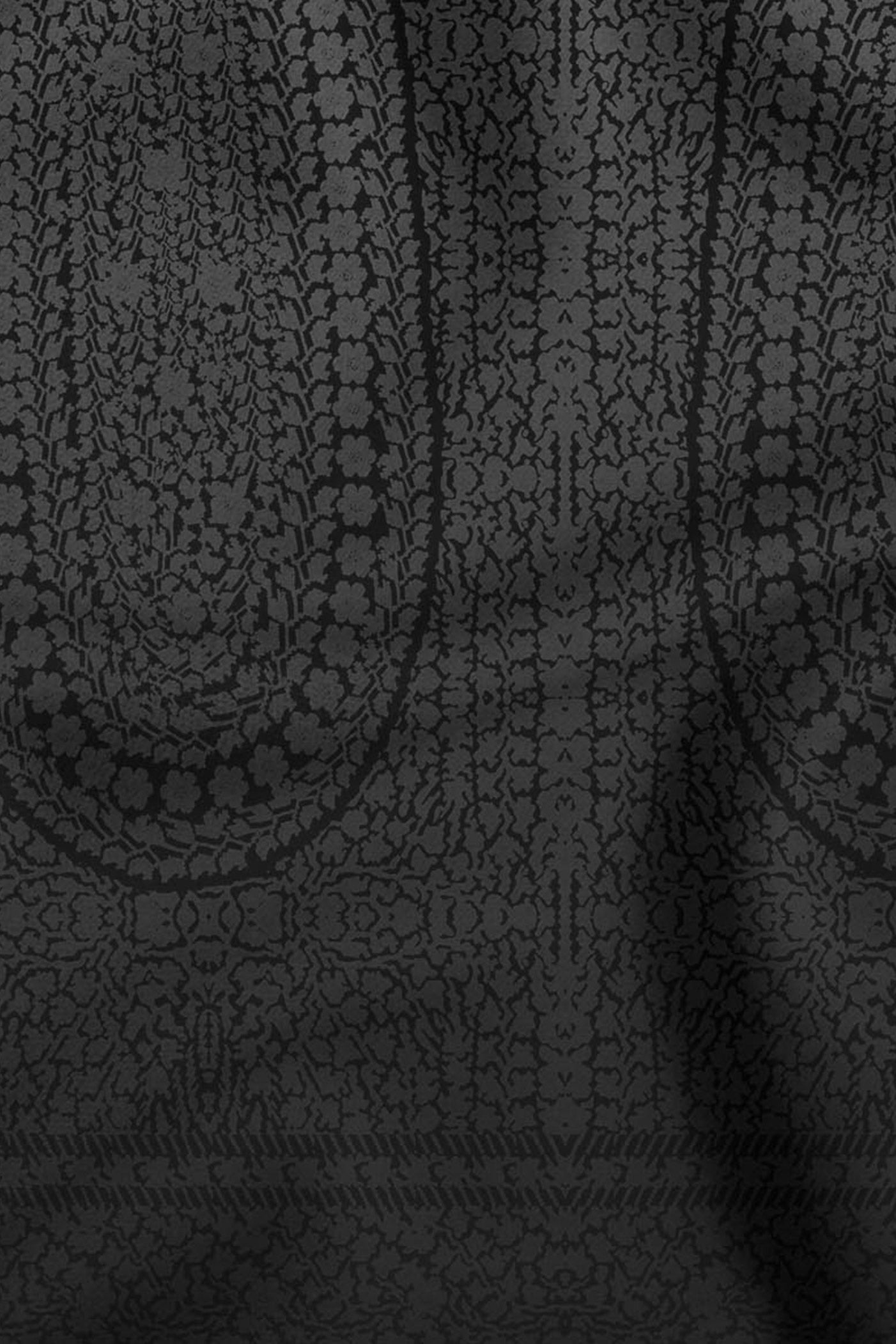 Charcoal Black Ombre Cashmere Shawl