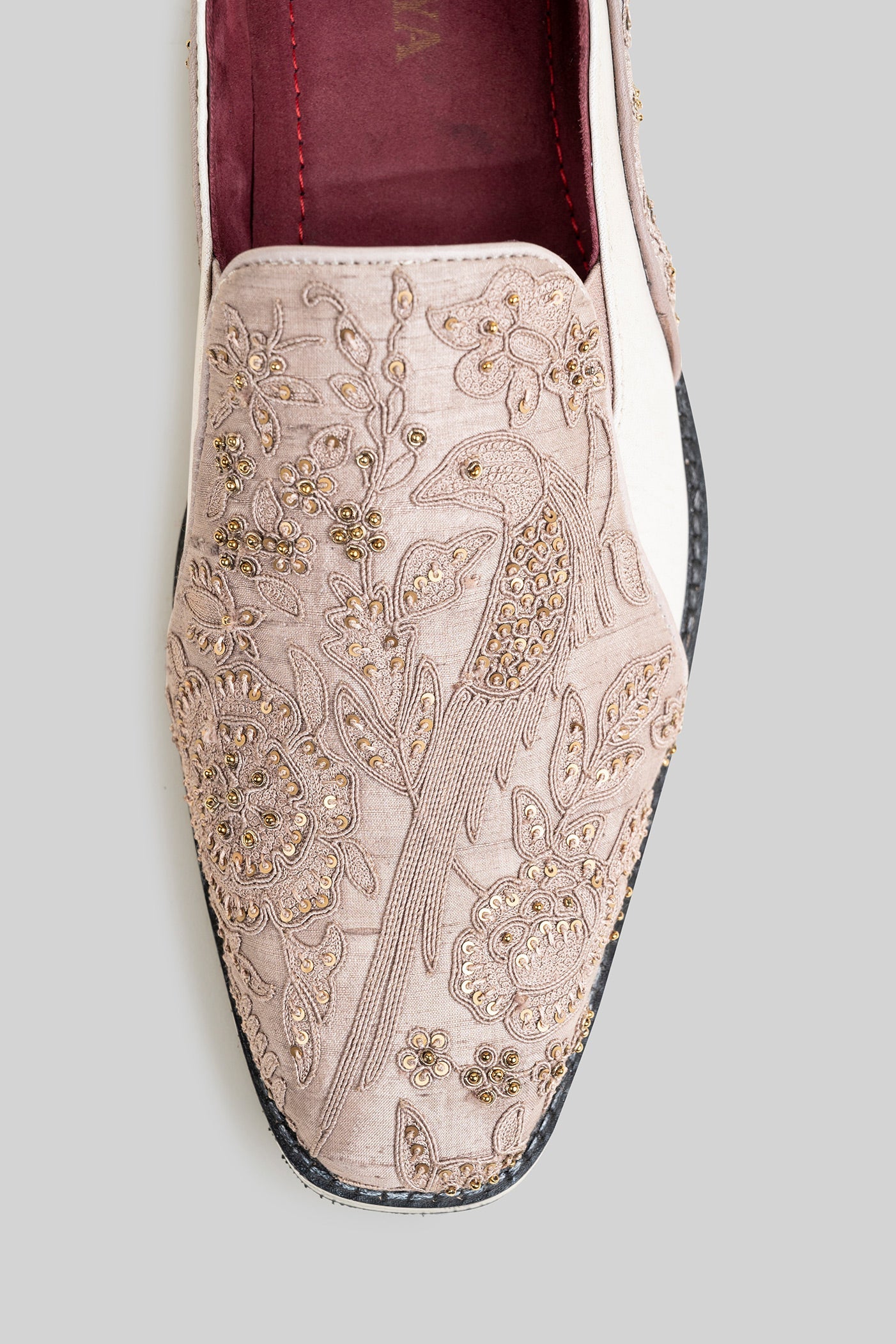 Blush Ivory Embroidered Loafers