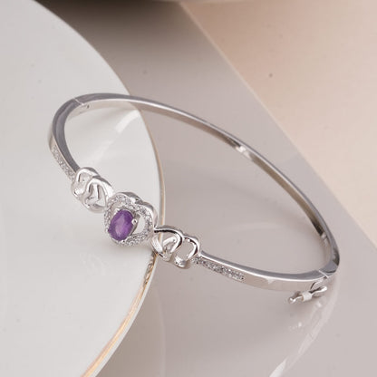 Love's Token 925 Sterling Silver Bangle Bracelet