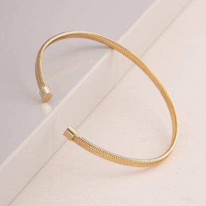 Classic Gold 925 Sterling Silver Cuff Bracelet