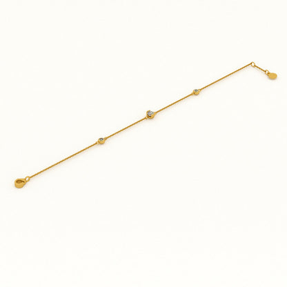 Radiant Trio 9KT Gold Lab Grown Diamond Bracelet