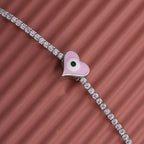 Dainty Charm 925 Sterling Silver Tennis Bracelet