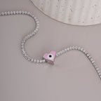 Dainty Charm 925 Sterling Silver Tennis Bracelet