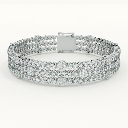 Triple Row Dazzle Tennis Bracelet