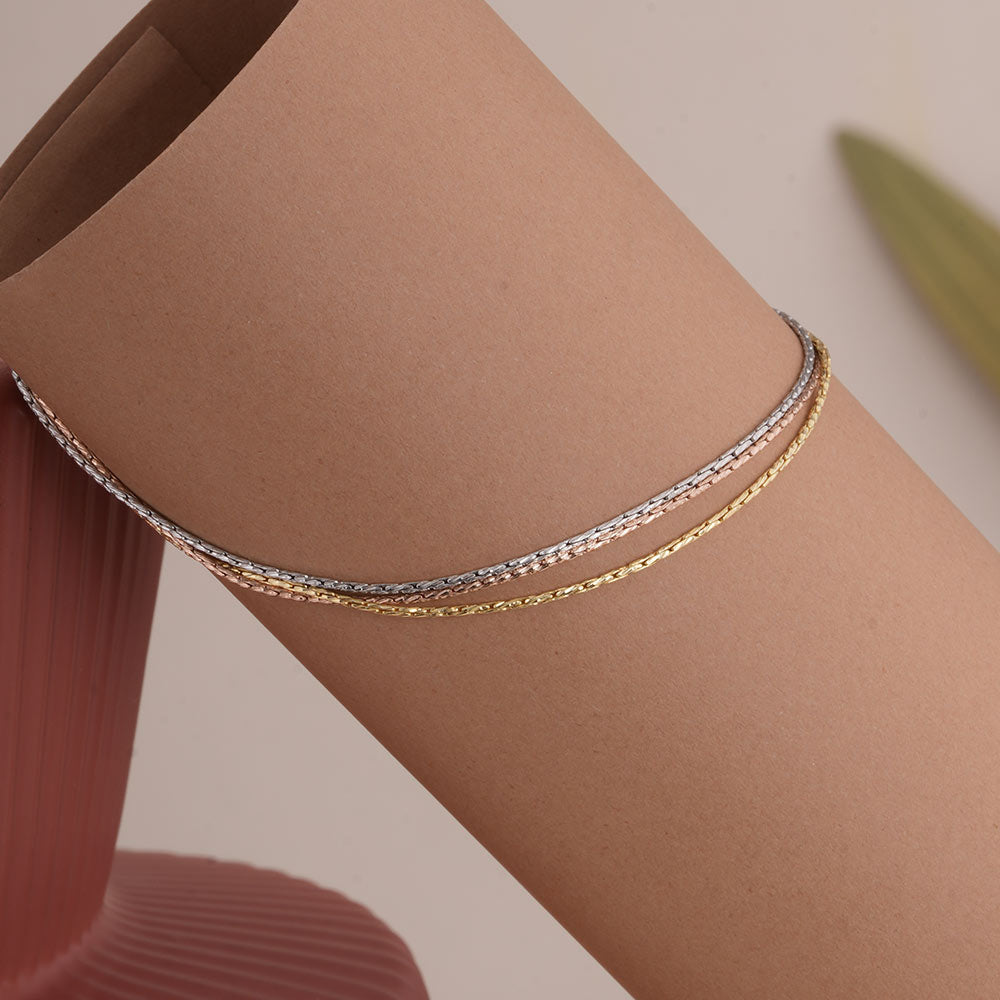 Delicate Multi-Strand 925 Sterling Silver Necklace