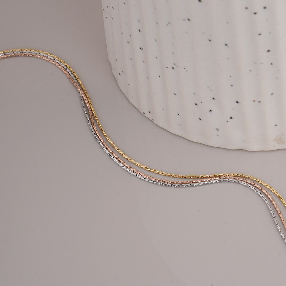 Delicate Multi-Strand 925 Sterling Silver Necklace