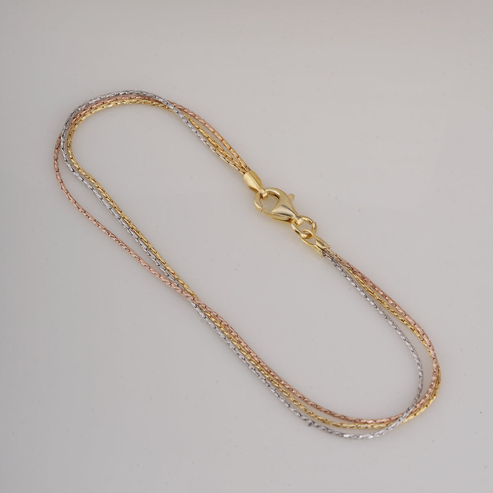 Delicate Multi-Strand 925 Sterling Silver Necklace