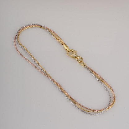 Delicate Multi-Strand 925 Sterling Silver Necklace