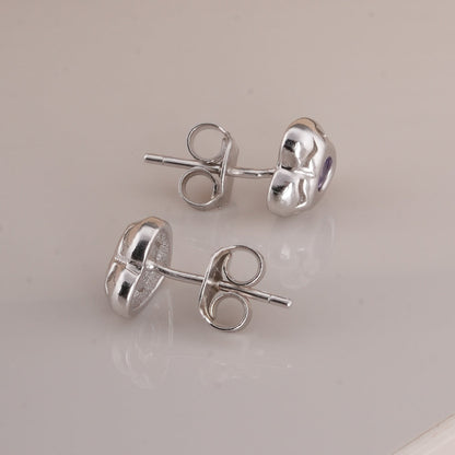 Silver Heart 925 Sterling Silver Stud Earrings