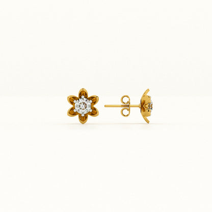 Sunpetal Spark 9KT Gold Lab Grown Diamond Earrings