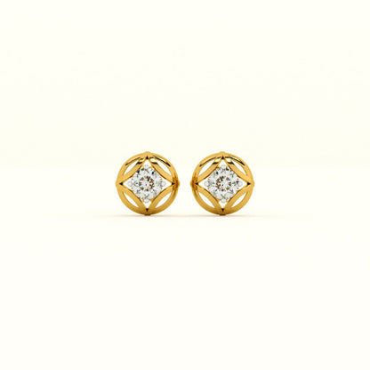 Gilded Grace 9KT Gold Lab Grown Diamond Earrings