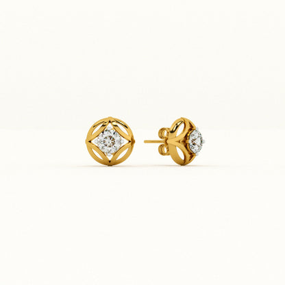 Gilded Grace 9KT Gold Lab Grown Diamond Earrings