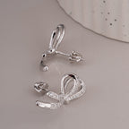 Classic Bow 925 Sterling Silver Stud Earrings